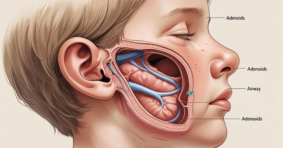 Homeopath consulting child for adenoid issue.