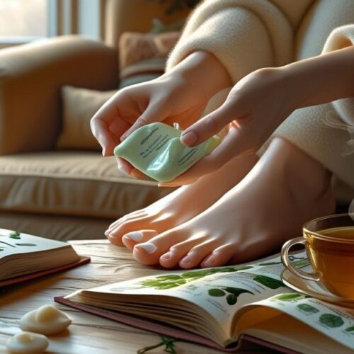 Before and after foot chilblain relief using homeopathy