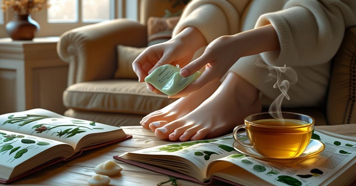 Before and after foot chilblain relief using homeopathy