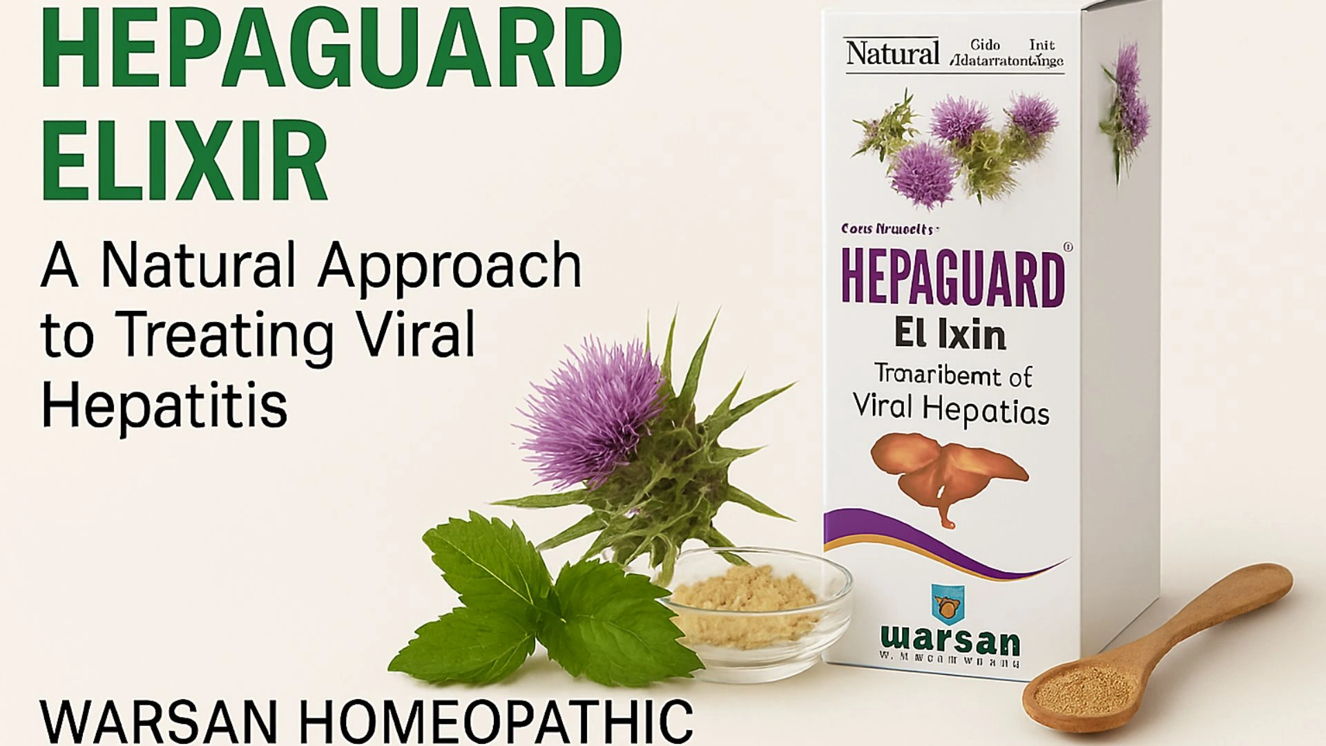 Hepaguard Elixir – a natural herbal remedy by Warsan Homeopathic for viral hepatitis, supporting liver health, immunity, and overall recovery