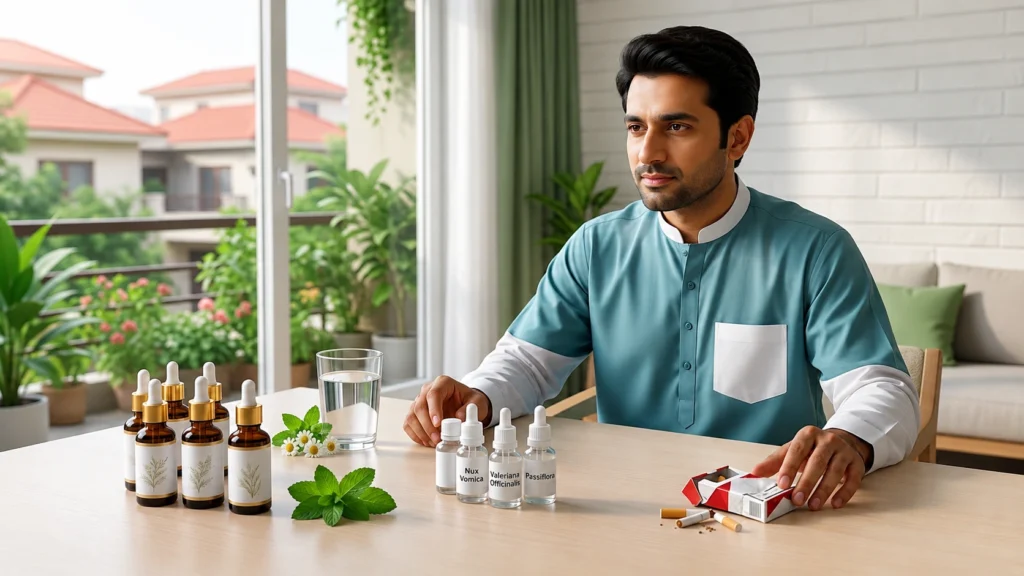 Homeopathic medicine and supportive care for quitting smoking in Pakistan