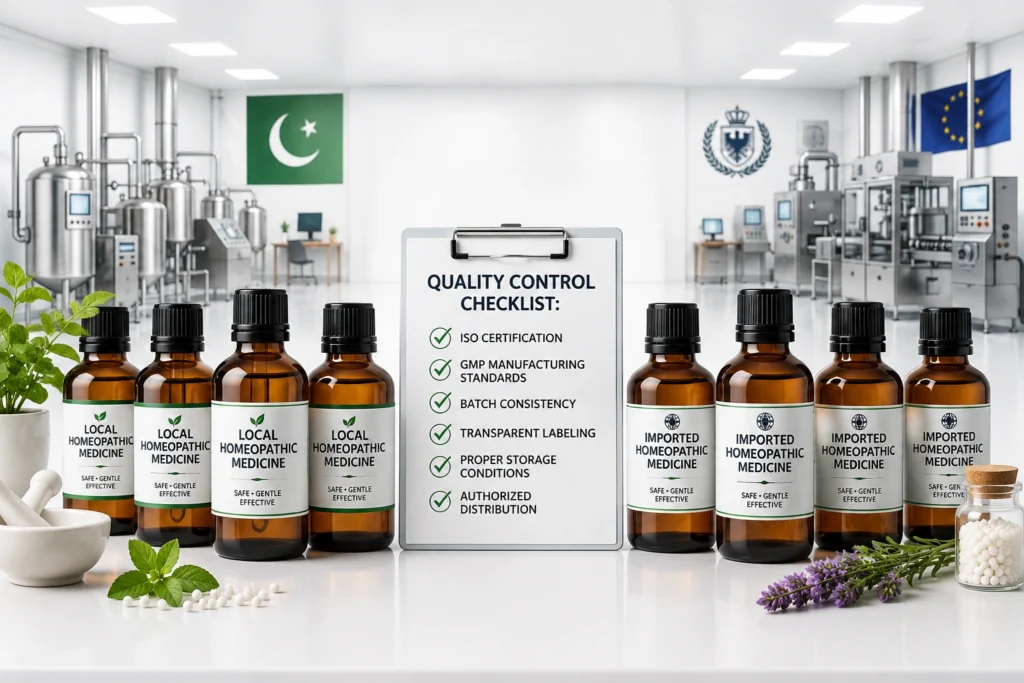 Comparison of local and imported homeopathic medicine in Pakistan